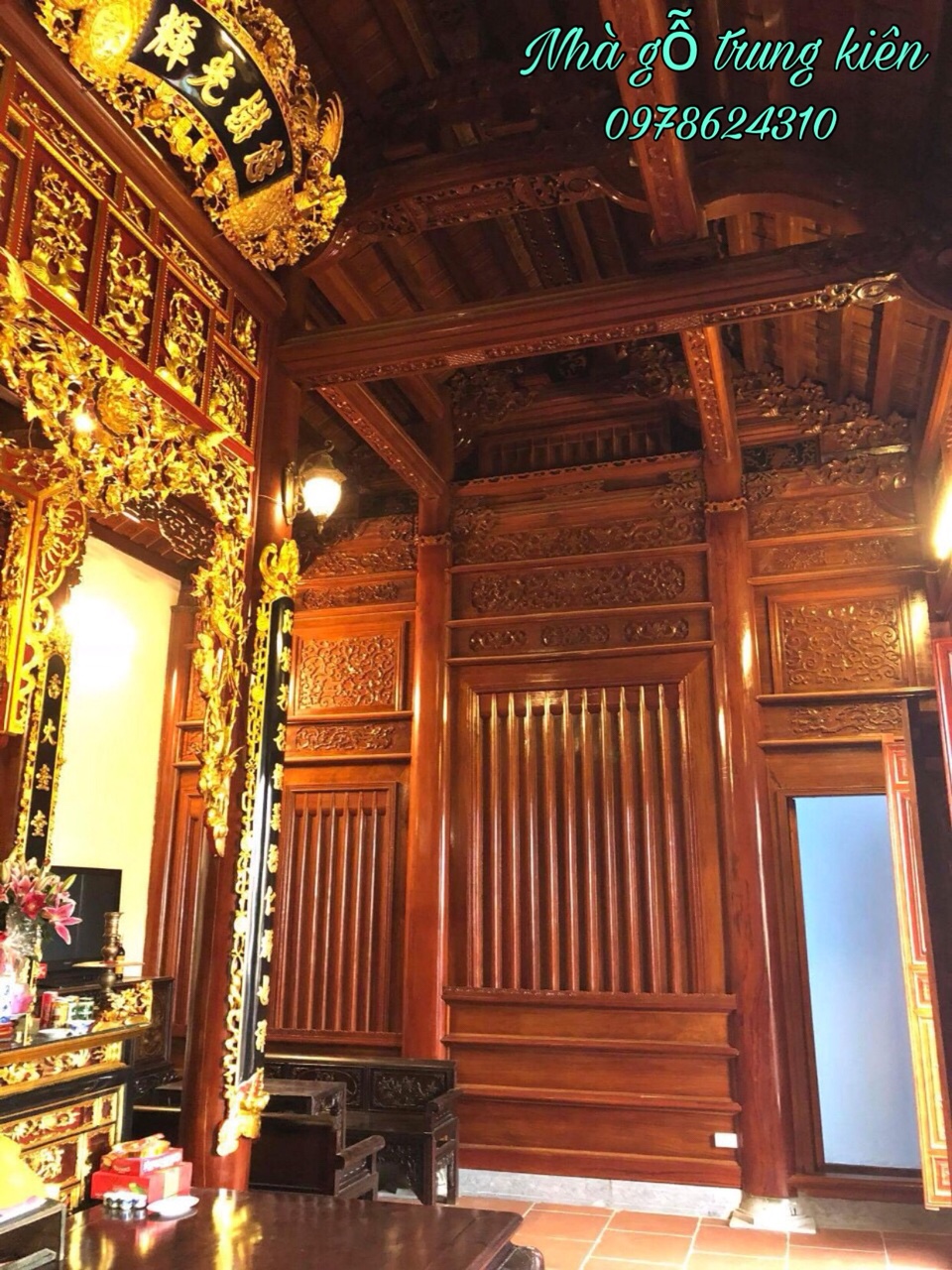 Nhà gỗ truyền thống - Nhà Gỗ Trung Kiên - Công Ty Sản Xuất Và Thương Mại Đồ Gỗ Trung Kiên